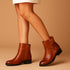 Shiraki Damen Winterstiefel mit dekorativem Riemen – wasserdicht & warm mit rutschfester Sohle – Farben Braun